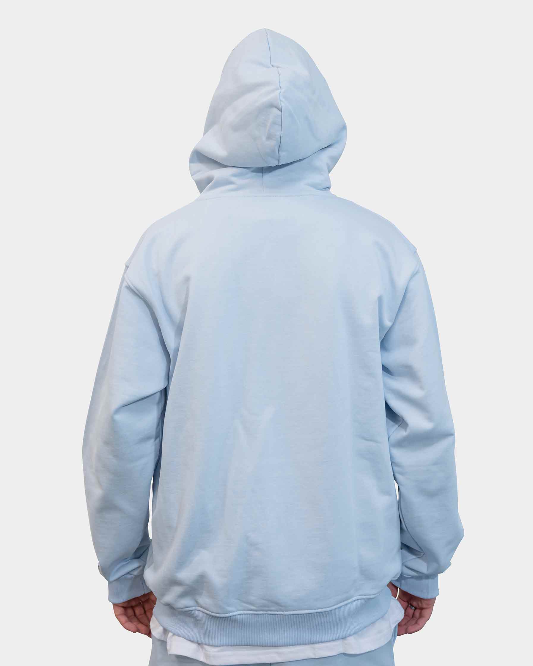 WILLIAM Zip Hoodie Pastell Blue