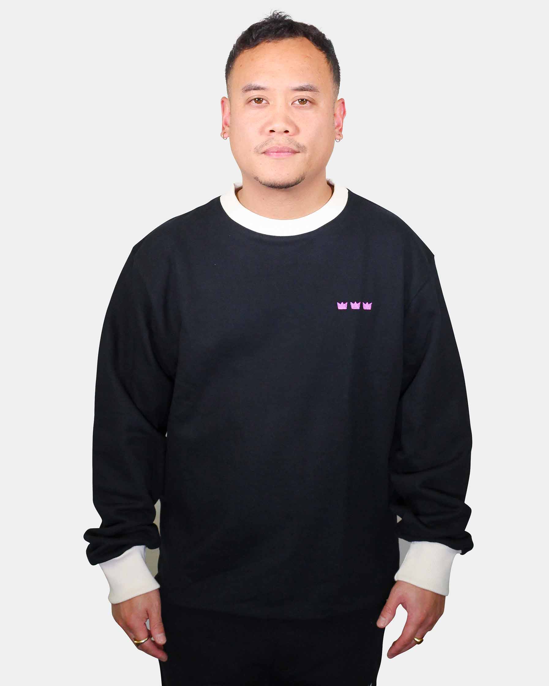 WILLIAM Crewneck Black - Pink