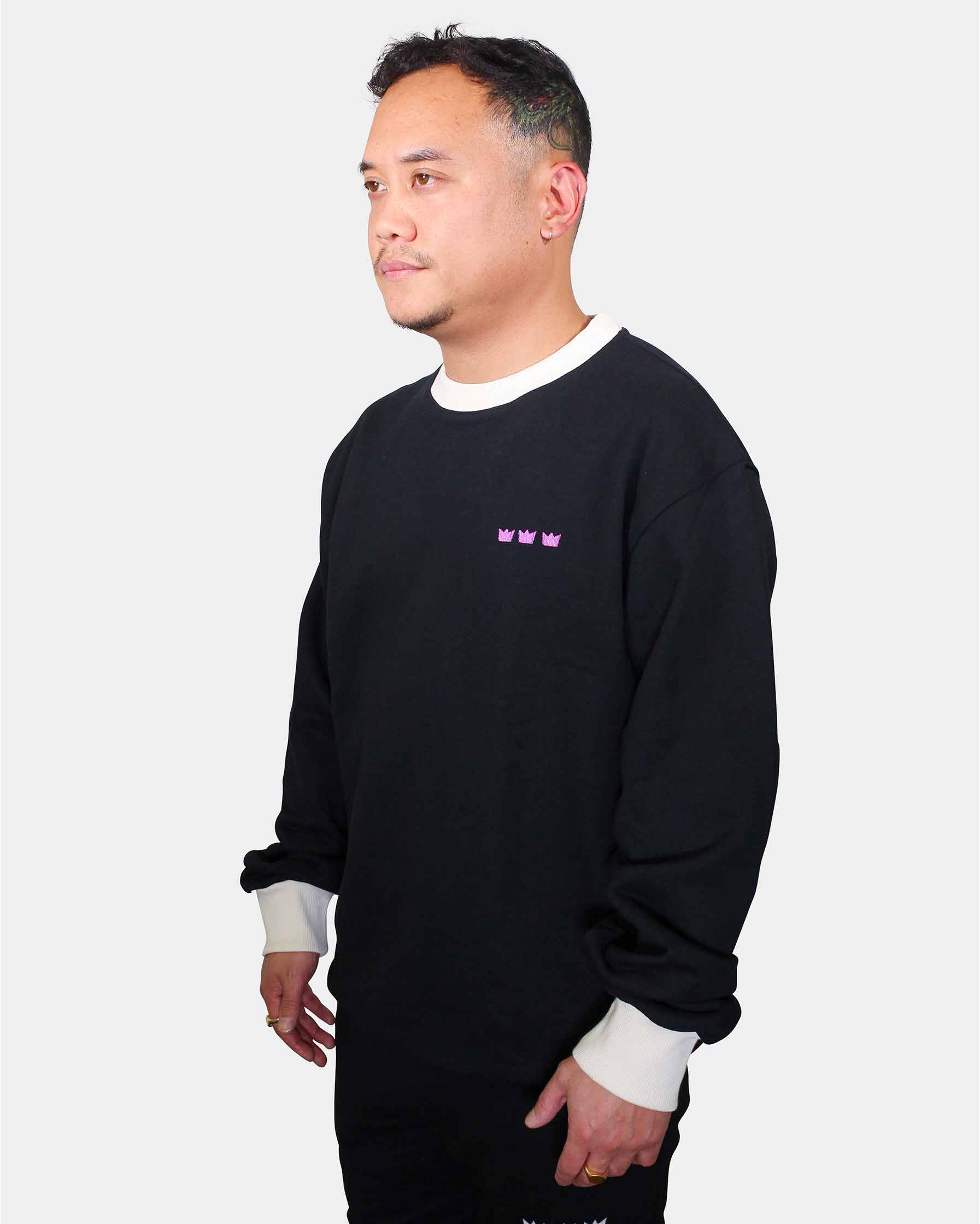 WILLIAM Crewneck Black - Pink