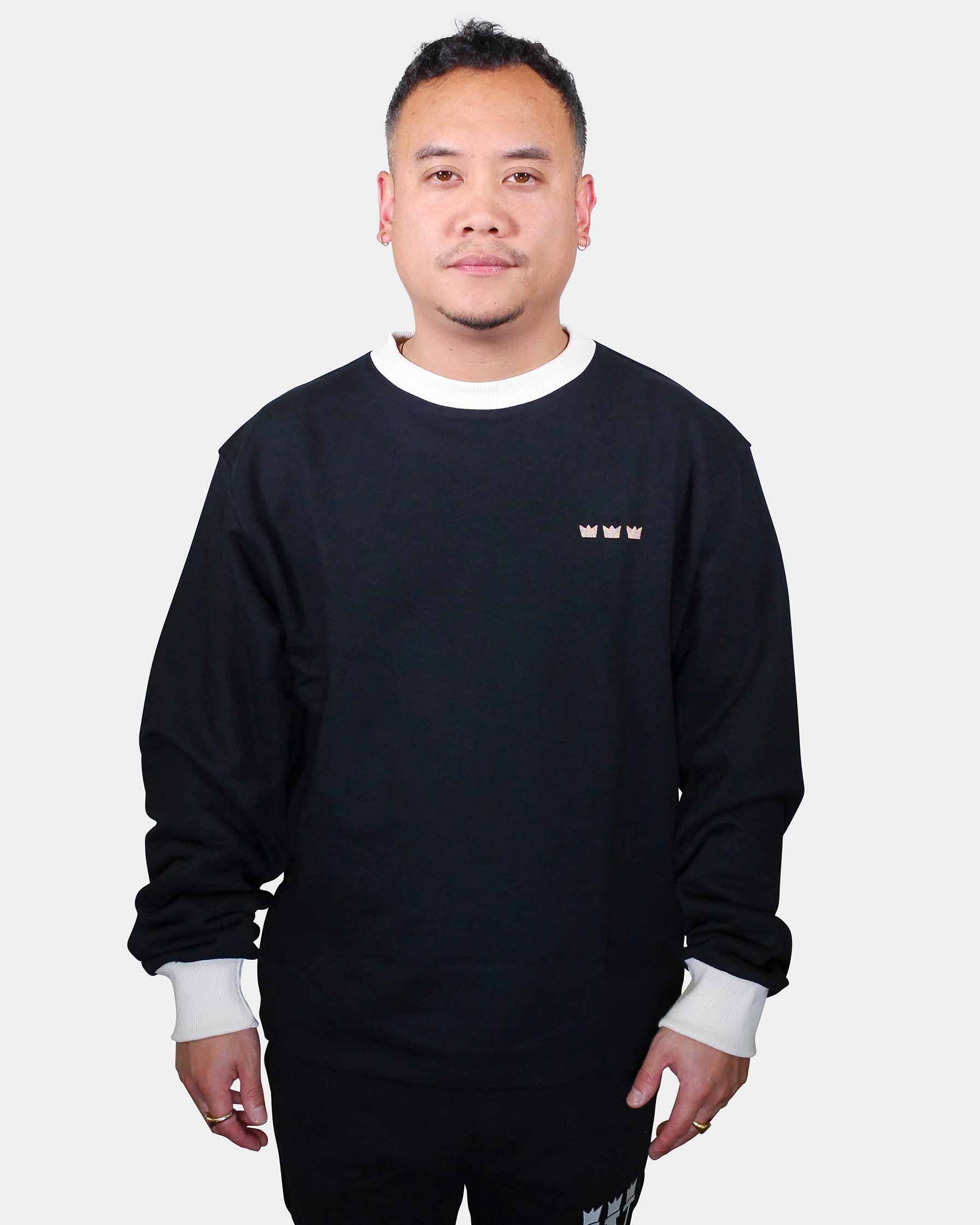 WILLIAM Crewneck Black - Mixed