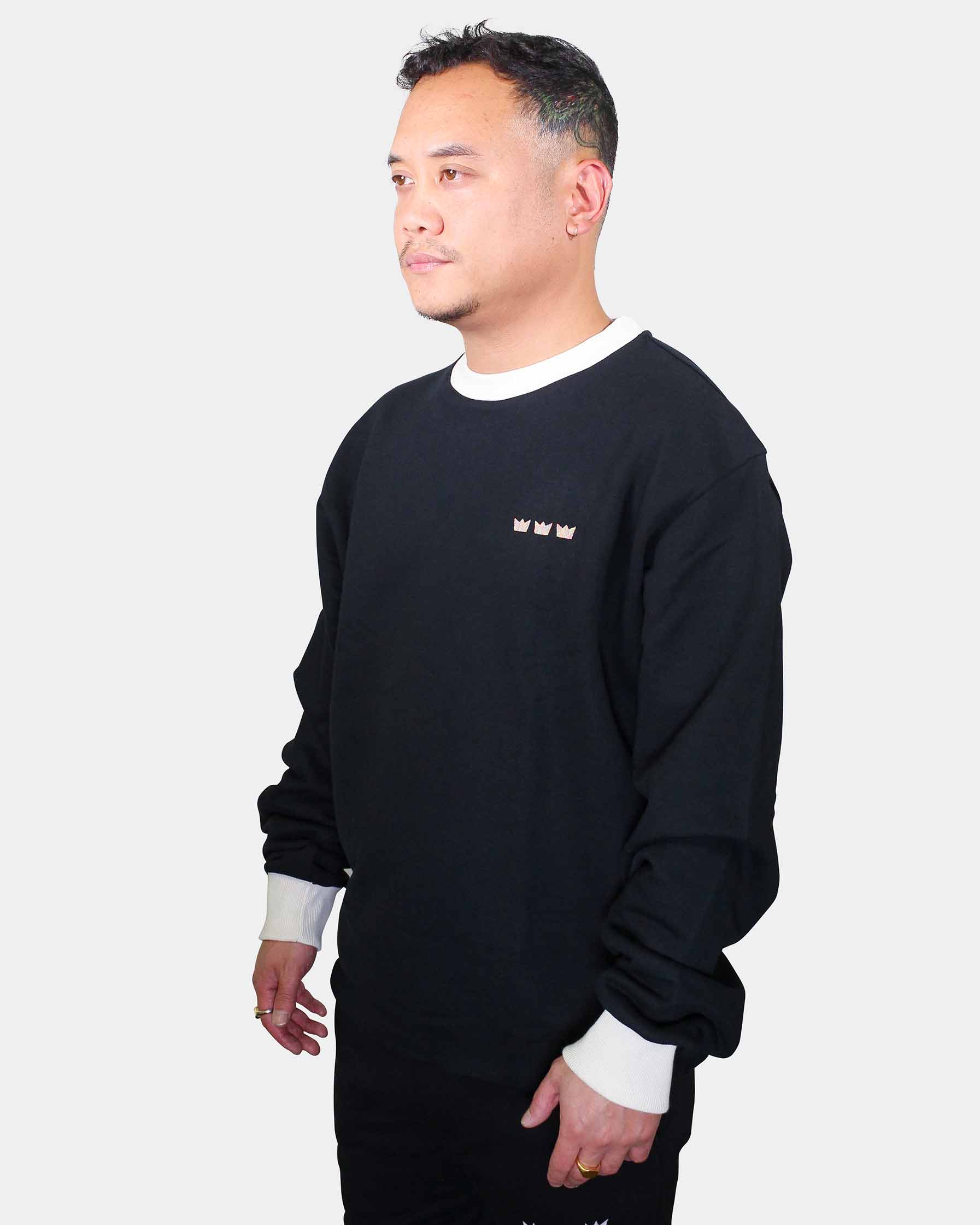 WILLIAM Crewneck Black - Mixed