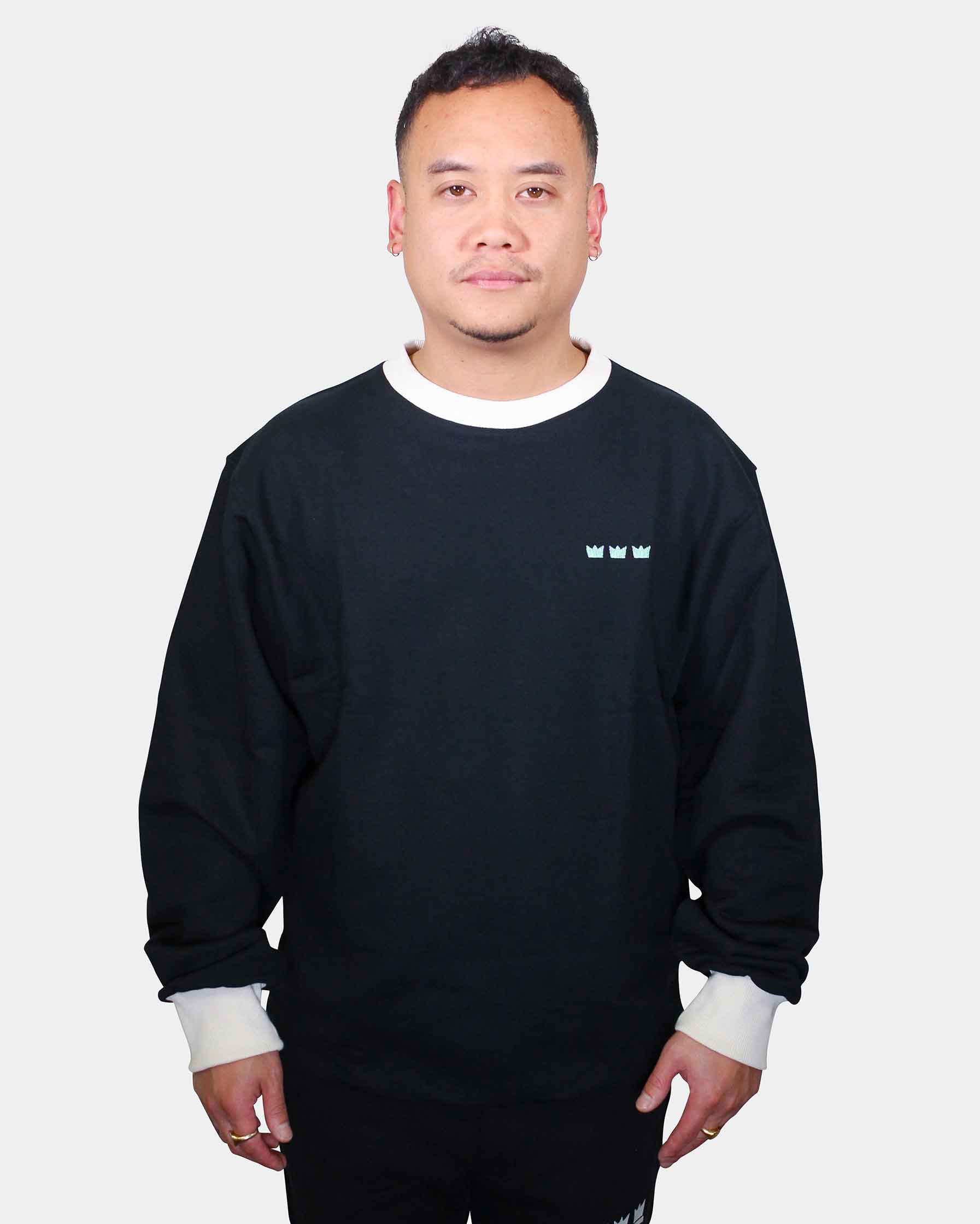 WILLIAM Crewneck Black - Green