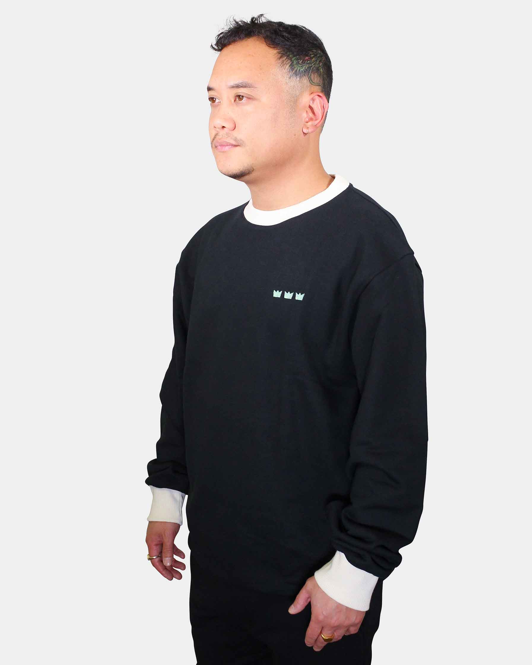 WILLIAM Crewneck Black - Green