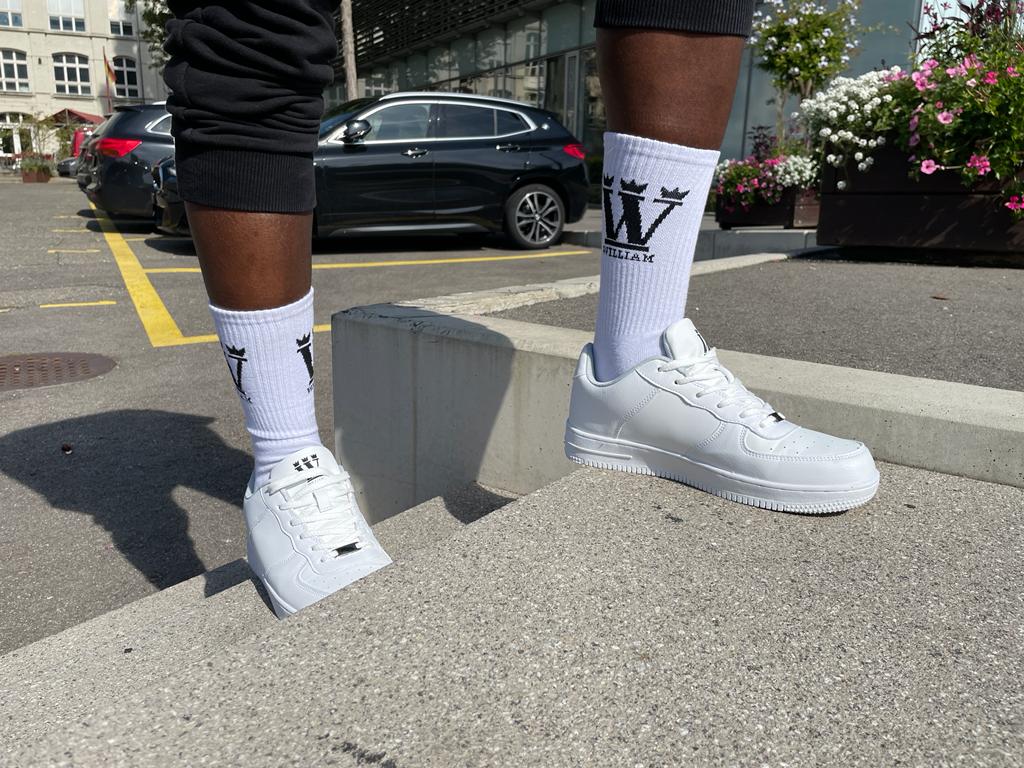 WILLIAM Socks White - Black